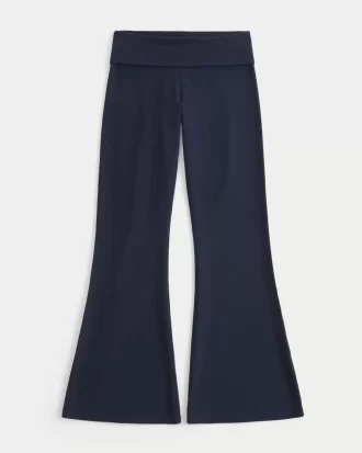 Aloha Graphic Foldover Waist Flare Παντελόνι