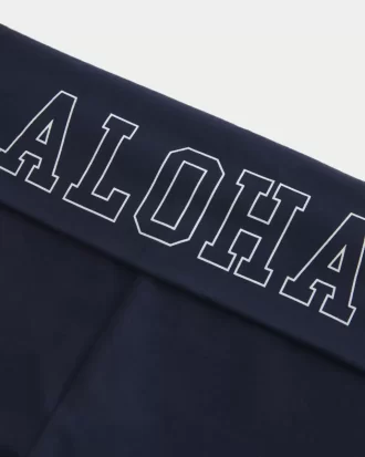 Aloha Graphic Foldover Waist Flare Παντελόνι