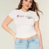 Γραφικό Baby Tee με Ribbed Surf Club