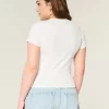 Γραφικό Baby Tee με Ribbed Surf Club