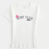 Γραφικό Baby Tee με Ribbed Surf Club
