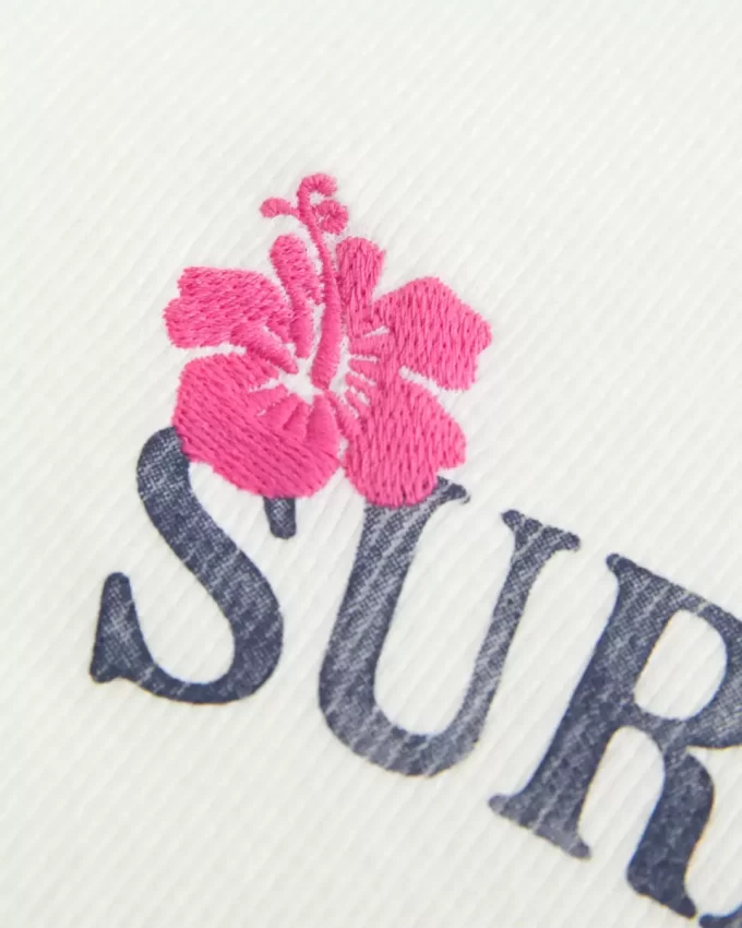 Γραφικό Baby Tee με Ribbed Surf Club