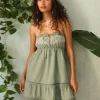 Στράπλες Κεντημένο Babydoll Φόρεμα Στράπλες Κεντημένο Babydoll Φόρεμα