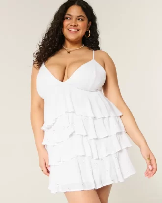 Μίνι φόρεμα Babydoll με λαιμόκοψη σε λαιμόκοψη