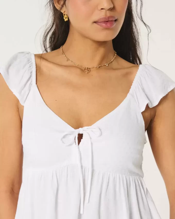 Εύκολη μπλούζα Babydoll με δέσιμο μπροστά