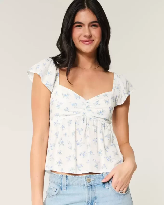 Μπλουζάκι Babydoll Easy Flutter Sleeve Μπλουζάκι Babydoll Easy Flutter Sleeve