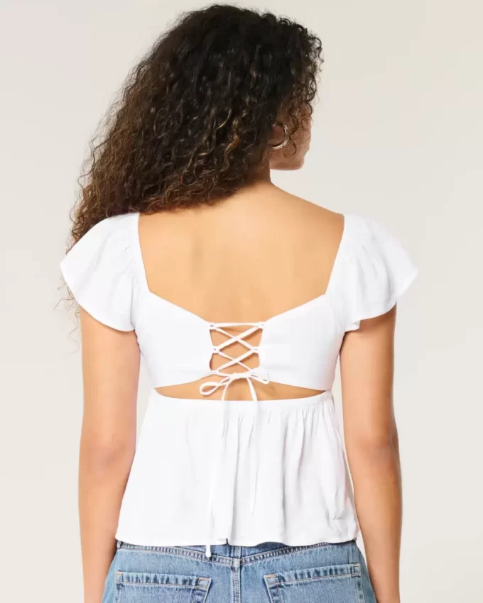 Μπλουζάκι Babydoll Easy Flutter Sleeve Μπλουζάκι Babydoll Easy Flutter Sleeve