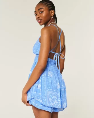 Ανοιχτή πλάτη Babydoll Romper