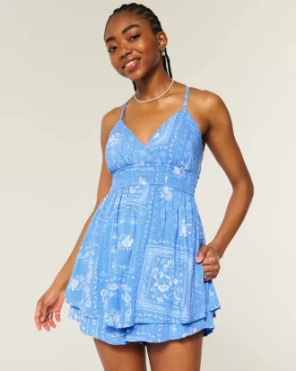 Ανοιχτή πλάτη Babydoll Romper