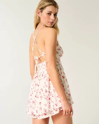 Ανοιχτή πλάτη Babydoll Romper