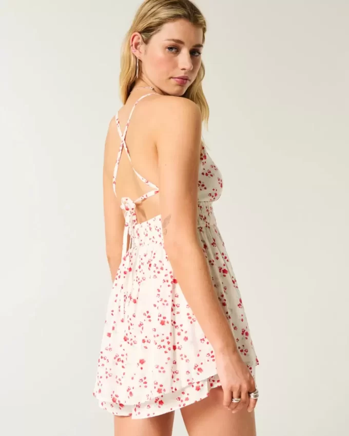 Ανοιχτή πλάτη Babydoll Romper Ανοιχτή πλάτη Babydoll Romper
