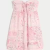 Μίνι φόρεμα Babydoll Strapless Ruffle Μίνι φόρεμα Babydoll Strapless Ruffle
