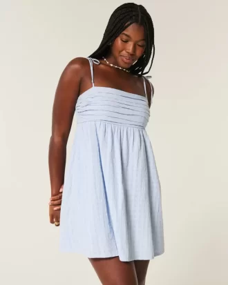 Μίνι φόρεμα Babydoll Tie-Strap