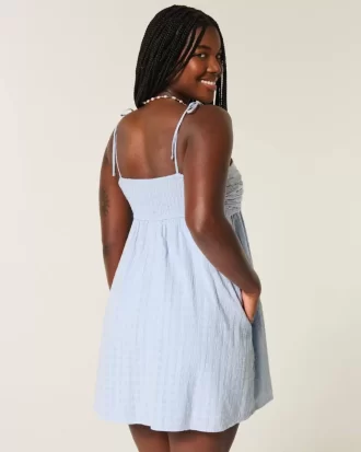 Μίνι φόρεμα Babydoll Tie-Strap