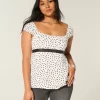 Εύκολη σατέν γραβάτα Babydoll Top Εύκολη σατέν γραβάτα Babydoll Top