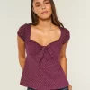 Εύκολη γραβάτα μπούστο Babydoll Top Εύκολη γραβάτα μπούστο Babydoll Top