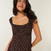 Εύκολη σατέν γραβάτα Babydoll Top Εύκολη σατέν γραβάτα Babydoll Top