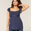 Εύκολη σατέν γραβάτα Babydoll Top Εύκολη σατέν γραβάτα Babydoll Top