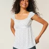Εύκολη σατέν γραβάτα Babydoll Top Εύκολη σατέν γραβάτα Babydoll Top