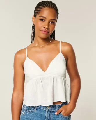 Εύκολη κεντημένη λάμψη Babydoll Top