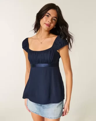 Εύκολη σατέν γραβάτα Babydoll Top