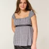 Εύκολη σατέν γραβάτα Babydoll Top Εύκολη σατέν γραβάτα Babydoll Top