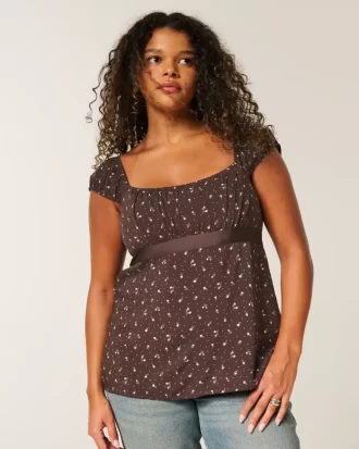 Εύκολη σατέν γραβάτα Babydoll Top