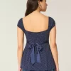 Εύκολη σατέν γραβάτα Babydoll Top Εύκολη σατέν γραβάτα Babydoll Top