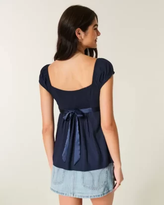 Εύκολη σατέν γραβάτα Babydoll Top