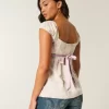Εύκολη σατέν γραβάτα Babydoll Top Εύκολη σατέν γραβάτα Babydoll Top