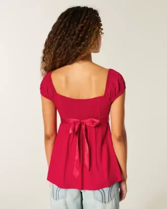Εύκολη σατέν γραβάτα Babydoll Top