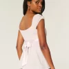 Εύκολη σατέν γραβάτα Babydoll Top Εύκολη σατέν γραβάτα Babydoll Top