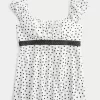 Εύκολη σατέν γραβάτα Babydoll Top Εύκολη σατέν γραβάτα Babydoll Top