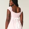 Εύκολη σατέν γραβάτα Babydoll Top Εύκολη σατέν γραβάτα Babydoll Top