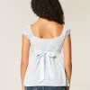 Εύκολη σατέν γραβάτα Babydoll Top Εύκολη σατέν γραβάτα Babydoll Top