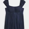 Εύκολη σατέν γραβάτα Babydoll Top Εύκολη σατέν γραβάτα Babydoll Top