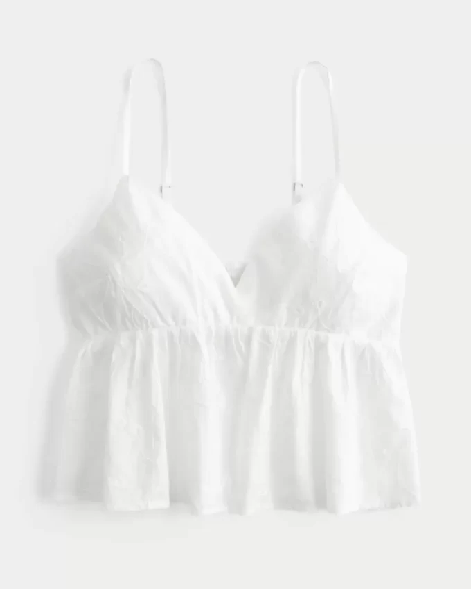 Εύκολη κεντημένη λάμψη Babydoll Top Εύκολη κεντημένη λάμψη Babydoll Top
