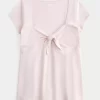 Εύκολη γραβάτα μπούστο Babydoll Top Εύκολη γραβάτα μπούστο Babydoll Top