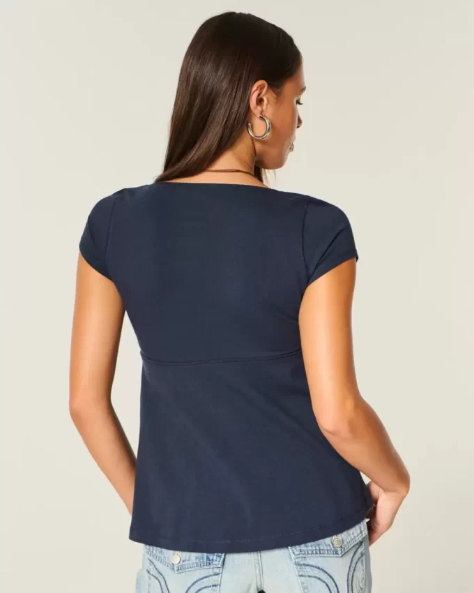 Εύκολη γραβάτα μπούστο Babydoll Top Εύκολη γραβάτα μπούστο Babydoll Top