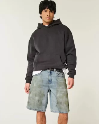 Ζαν σορτς λαδωμένο Baggy