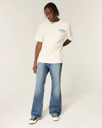 Τζιν μεσαίου πλυσίματος Baggy Bootcut