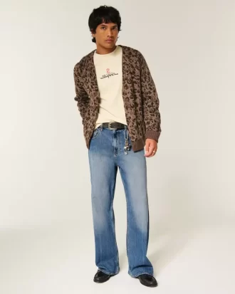 Τζιν μεσαίου πλυσίματος Baggy Bootcut