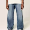 Τζιν μεσαίου πλυσίματος Baggy Bootcut Τζιν μεσαίου πλυσίματος Baggy Bootcut