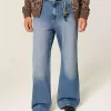 Τζιν μεσαίου πλυσίματος Baggy Bootcut Τζιν μεσαίου πλυσίματος Baggy Bootcut