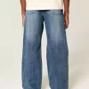 Τζιν μεσαίου πλυσίματος Baggy Bootcut Τζιν μεσαίου πλυσίματος Baggy Bootcut