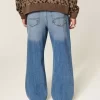 Τζιν μεσαίου πλυσίματος Baggy Bootcut Τζιν μεσαίου πλυσίματος Baggy Bootcut
