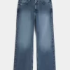 Τζιν μεσαίου πλυσίματος Baggy Bootcut Τζιν μεσαίου πλυσίματος Baggy Bootcut