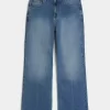 Τζιν μεσαίου πλυσίματος Baggy Bootcut Τζιν μεσαίου πλυσίματος Baggy Bootcut