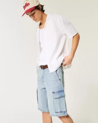 Baggy τζιν σορτς Cargo
