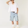 Baggy τζιν σορτς Cargo